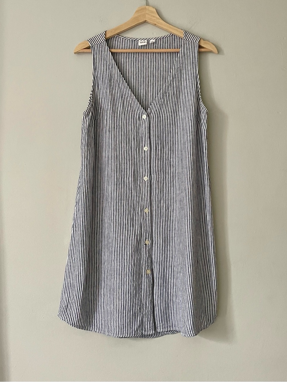 GAP Linen Blend Button Down Dress